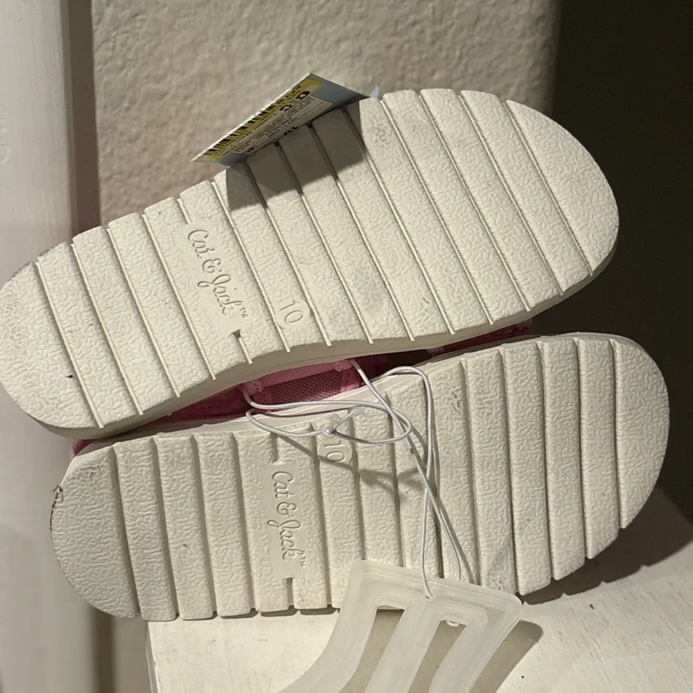 NEW Girls Toddler Riley Mesh Footbed Sandals Pink - Cat & Jack Size 10